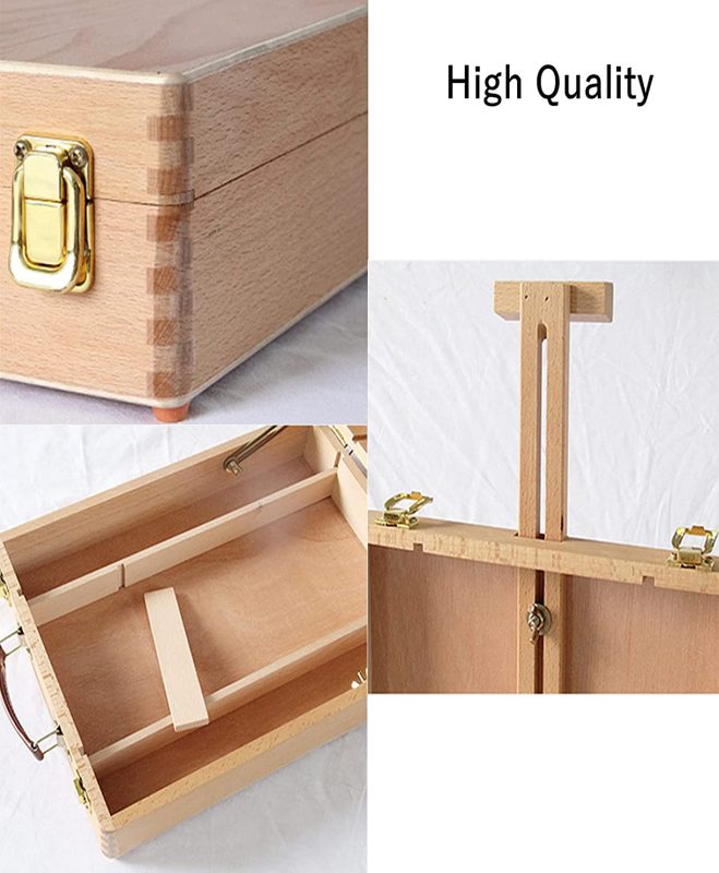 Portable Tabletop Wooden Easel For Paintings