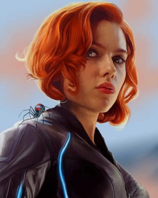 Black Widow paint by numbers