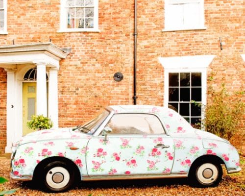 Floral Volkswagen paint by numbers