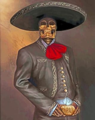 Aesthetic Latino Skull Paint by numbers