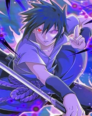 Aesthetic Sasuke Paint by numbers