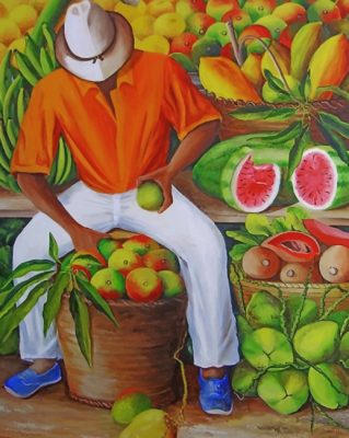 Fruit Seller Paint by numbers