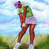 African Golf Player Paint by numbers