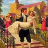 Vintage Bride And Groom Paint by numbers