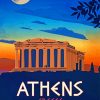 Athens Greece Poster Paint by numbers