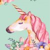 Floral Unicorn Paint by numbers