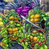 Super Shredder And Ninja Turtles Paint by numbers