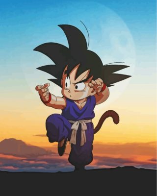 Goku Kid Paint by numbers