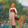 Girl In Garden Paint by numbers