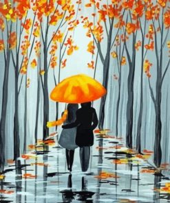 Autumn Stroll Couple Art Paint By Numbers