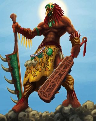 Aztec Warrior Art Paint By Numbers