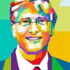 Bill Gates Pop Art Paint By Numbers
