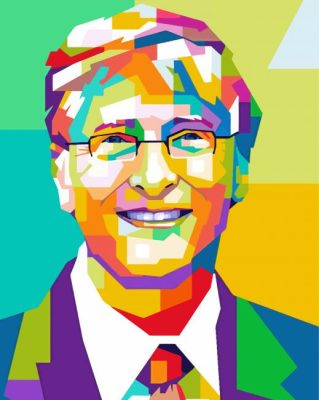 Bill Gates Pop Art Paint By Numbers