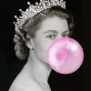 Black And White Queen Elizabeth Blowing Bubble Paint By Numbers