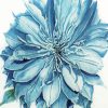 Blooming Blue Dahlia Paint By Numbers