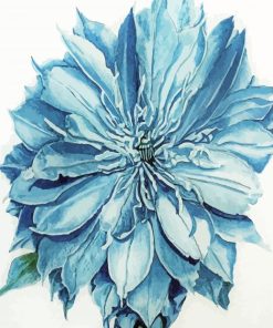 Blooming Blue Dahlia Paint By Numbers