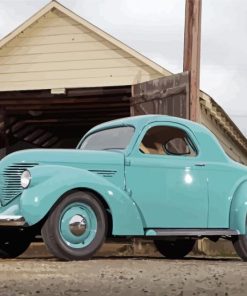 Blue Willys Coupe Paint By Numbers