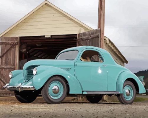 Blue Willys Coupe Paint By Numbers