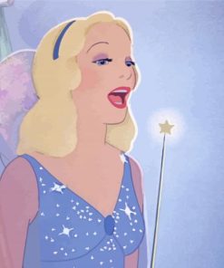 Blue Fairy Cartoon Paint By Numbers