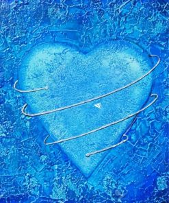 Blue Heart Art Paint By Numbers