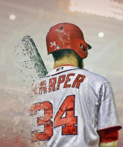 Bryce Harper Back Art Paint By Numbers