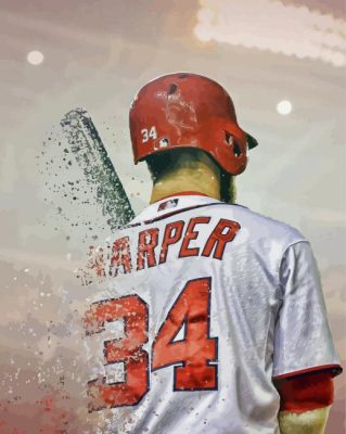 Bryce Harper Back Art Paint By Numbers