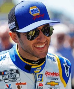 Chase Elliott Smiling Paint By Numbers