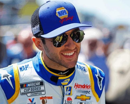 Chase Elliott Smiling Paint By Numbers