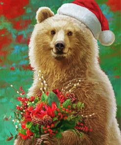 Christmas Bear Paint By Numbers