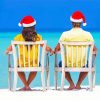 Christmas Couple At The Beach Paint By Numbers