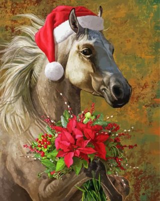 Christmas Horse Animal Paint By Numbers