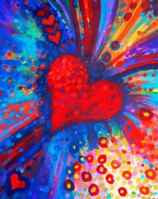 Colorful Heart Paint By Numbers