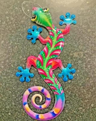 Colourful Gecko Art Paint By Numbers