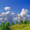 Courmayeur Mountains Landscape Paint By Numbers