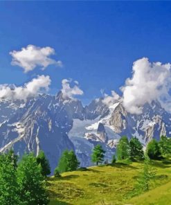 Courmayeur Mountains Landscape Paint By Numbers