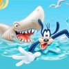 Disney Goofy And Shark Paint By Numbers