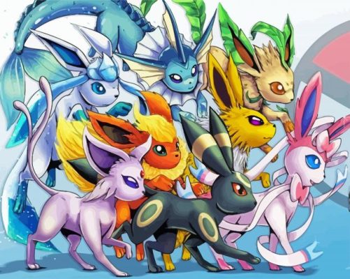 Eeveelutions Pokémon Paint By Numbers