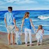 Family Beach Day Art Paint By Numbers