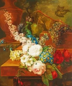 Flowers On An Entablature Van Huysum Paint By Numbers