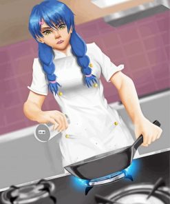 Girl Chef Anime Paint By Numbers