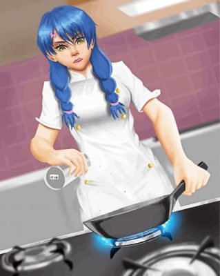 Girl Chef Anime Paint By Numbers