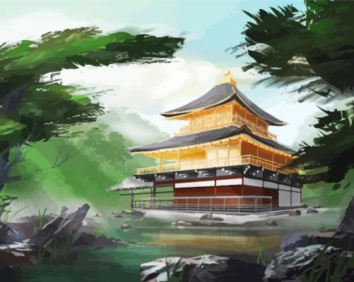 Golden Palace Japan Art Paint By Numbers