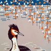 Great Crested Grebe Illustration Paint By Numbers