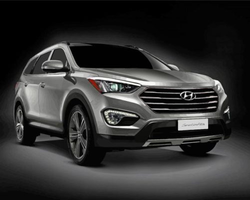 Grey Hyundai Santa Fe Paint By Numbers