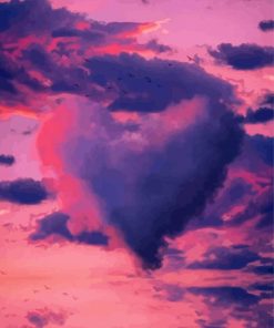 Heart Cloud Paint By Numbers