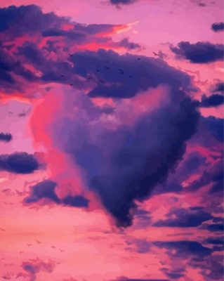 Heart Cloud Paint By Numbers