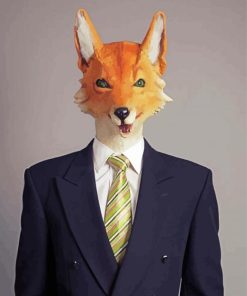 Human Fox In Suit Paint By Numbers