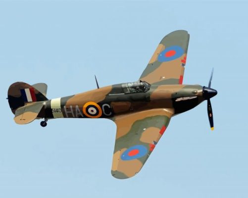 Hawker Hurricane Plane Paint By Numbers