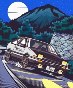 Manga Serie Initial D Paint By Numbers