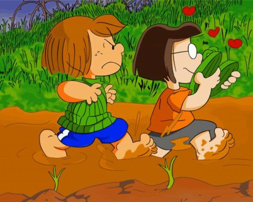 Peppermint Patty And Marcie Paint By Numbers